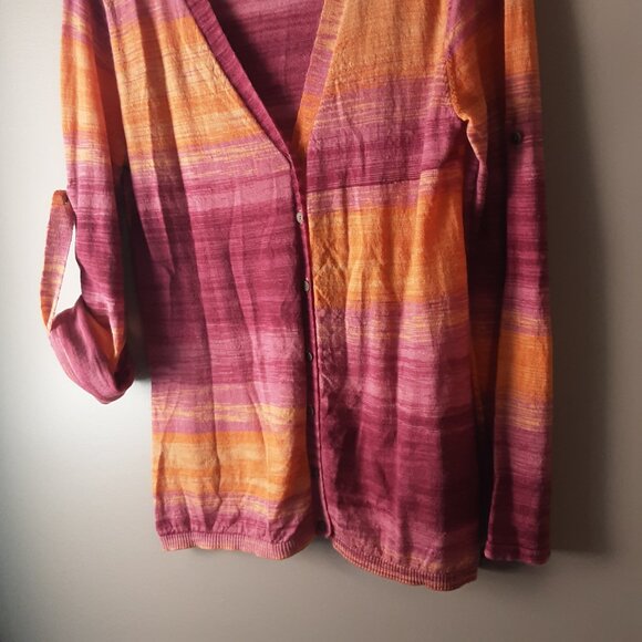 Emu Australia Merino Wool Vibrant Striped Cardigan Size Small - Picture 3 of 14